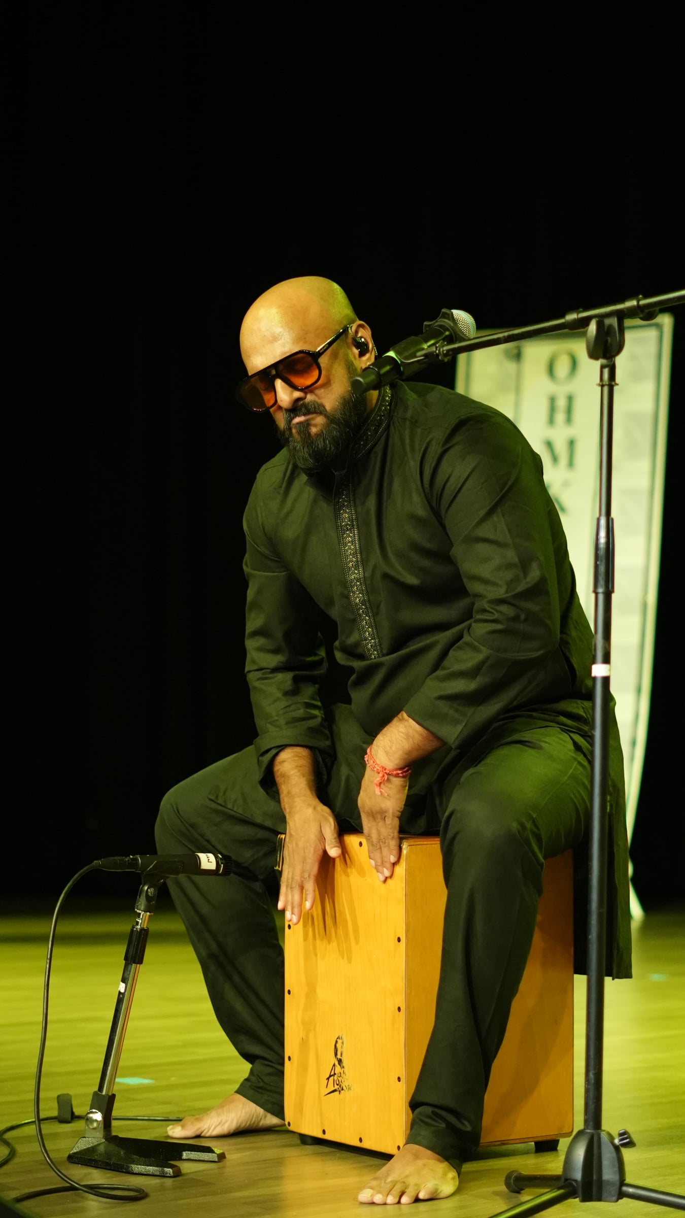 On the cajon